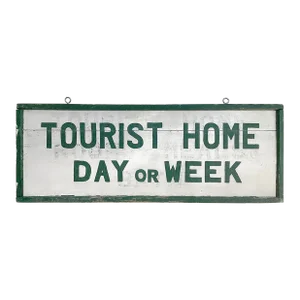 Circa 1930s/40s Two Sided Wood Tourist Home Sign