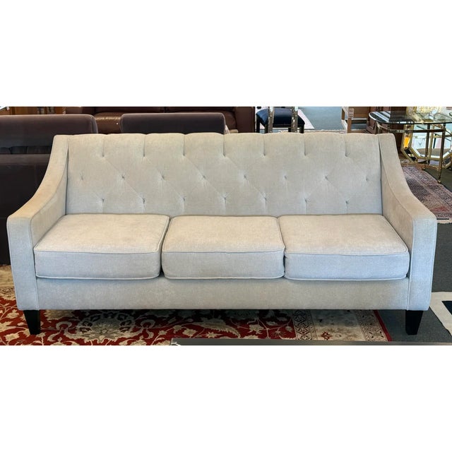 Design Plus Gallery presents the Chloe II Slope Arm Sofa from Macy's. The graceful sloping arms and plush microfiber...