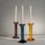 Contemporary Carmac Colored Crystal Glass Taper Candle Holder, Deep Blue For Sale - Image 3 of 3
