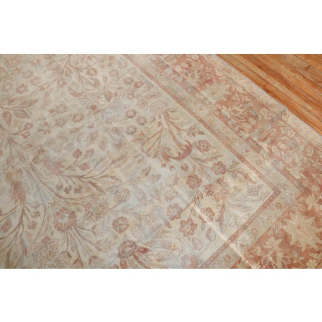 Textile Early 20th Century Zabihi Collection Room Size Indian Rug - 9'7" x 11'4" For Sale - Image 7 of 10