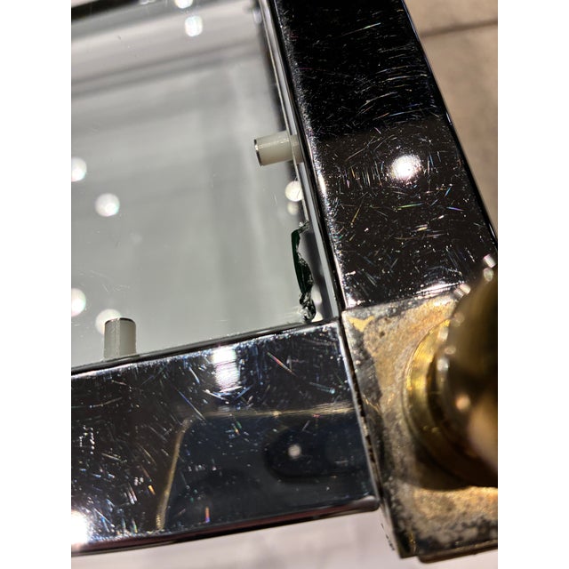Mastercraft Chrome and Brass End Table For Sale - Image 11 of 12