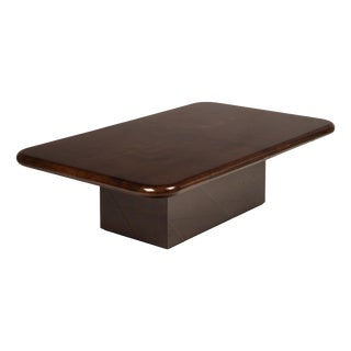 Model 2315 Coffee Table in Parchment and Mirrors by Giorgio Tura for Tura, 1980 For Sale