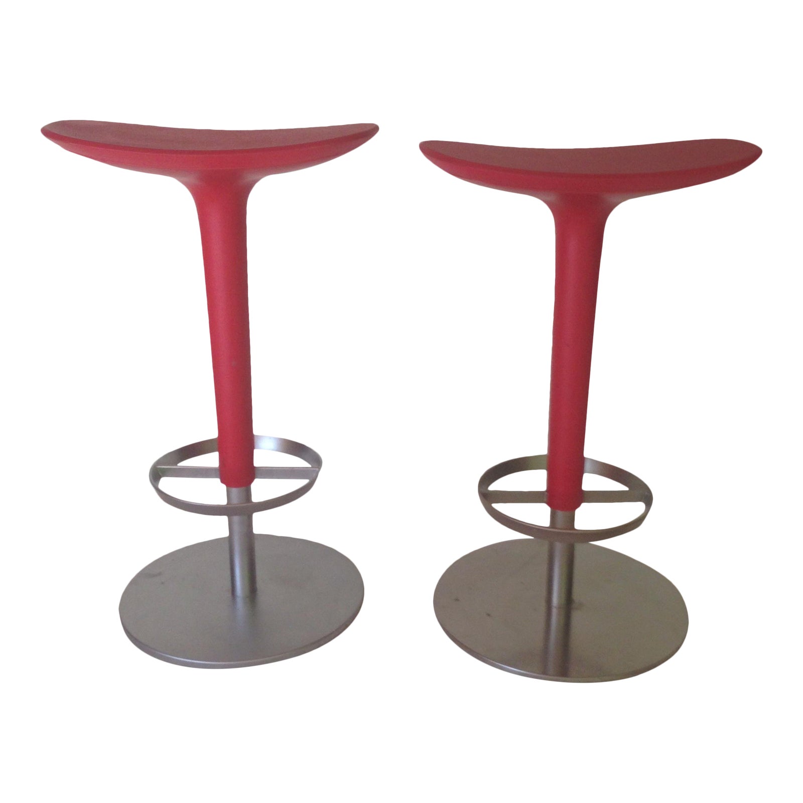 Red Counter Stools A Pair Chairish