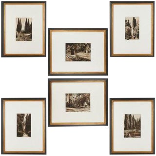 Framed 1920's Photographs of Italian Villas by Kurt Hielscher - Set of 6 For Sale