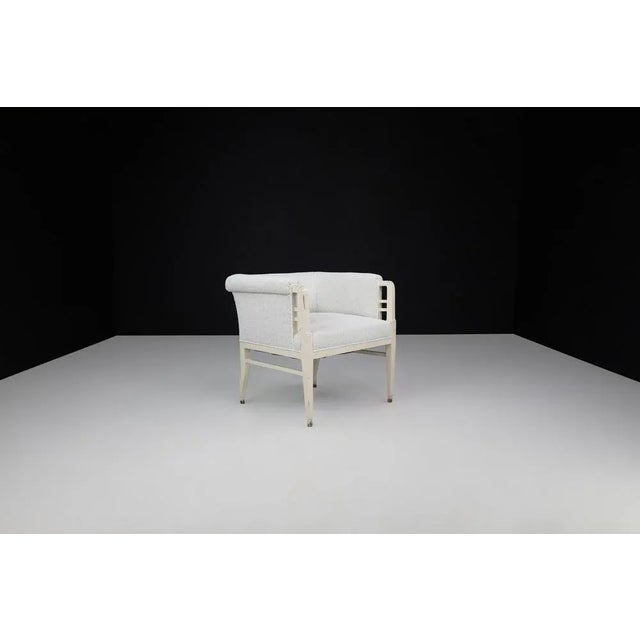 Large Art Nouveau Armchairs in Bouclé Upholstery, Austria, 1910, Set of 2 For Sale - Image 11 of 13