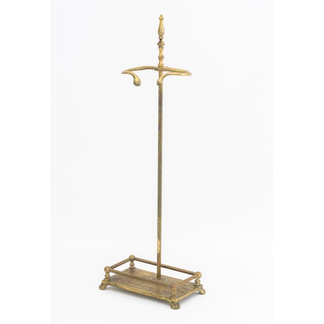 Traditional Federal Style Brass Fireplace Tools Set, 5 Pcs. For Sale - Image 3 of 15