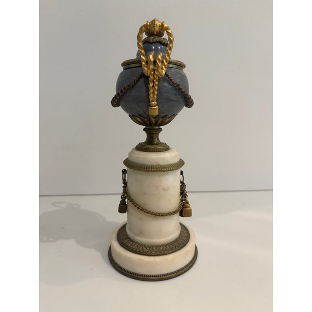 Late 19th Century Stunning Marble and Ceramic French Louis Vvi Cassolette For Sale - Image 4 of 8