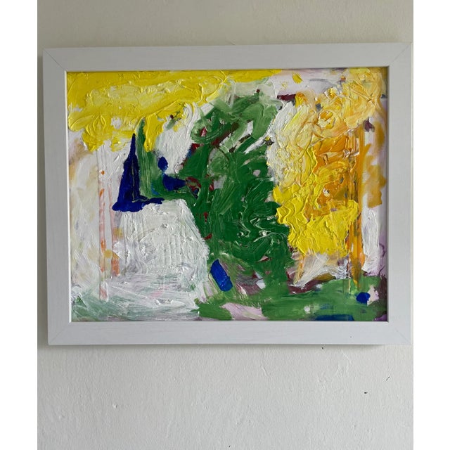Matthew Izzo Framed Abstract Painting, “East Hampton Picnic” - Oil Paint on Canvas (2023) For Sale In New York - Image 6 of 8