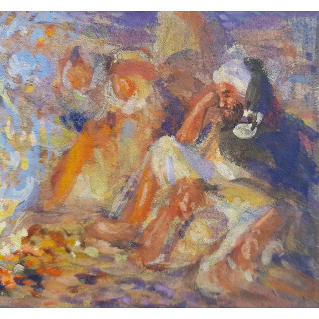 Dinet Etienne - Orientalist Scene - Gouache - Framed - Late 19th Century For Sale - Image 9 of 12