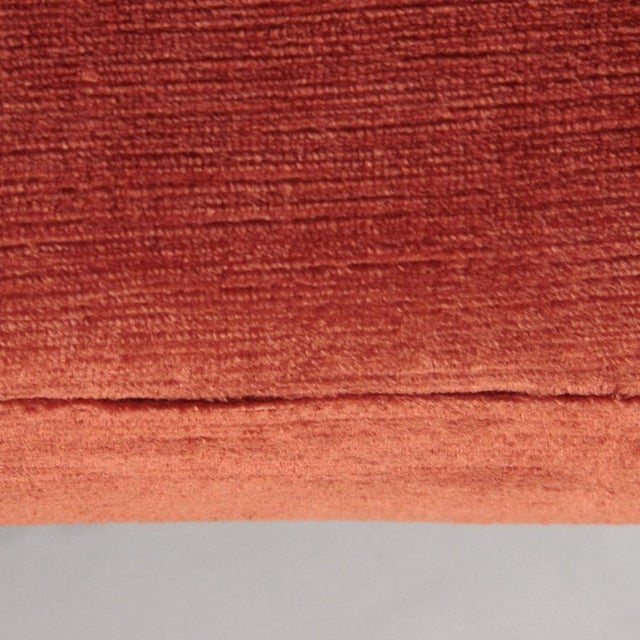Red Vintage Coral Velvet Sofa, 1960s For Sale - Image 8 of 12