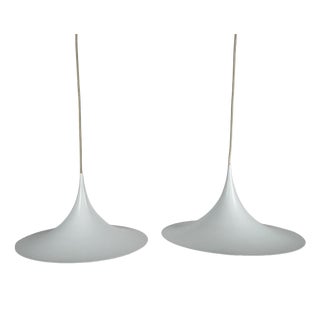 Vintage Semi Pendant Lamps by Claus Bonderup & Torsten Thorup for Fog & Mørup, 1970, Set of 2 For Sale