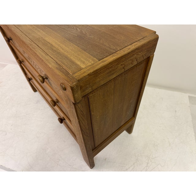 Brutalist Oak Chest of Drawers, 1970s For Sale - Image 11 of 14