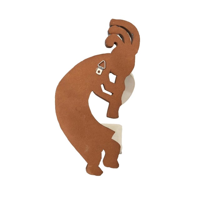 Kokopelli Enameled Southwestern Pottery 11.25" Wall Accent Decor For Sale - Image 4 of 4
