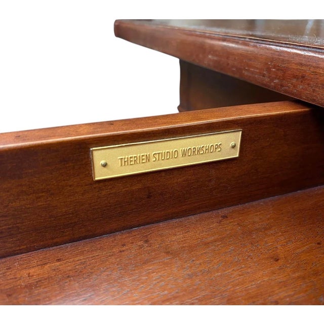 Rustic European Therien Studio Workshops for Dessin Fournir Walnut Writing Table Desk For Sale - Image 3 of 4
