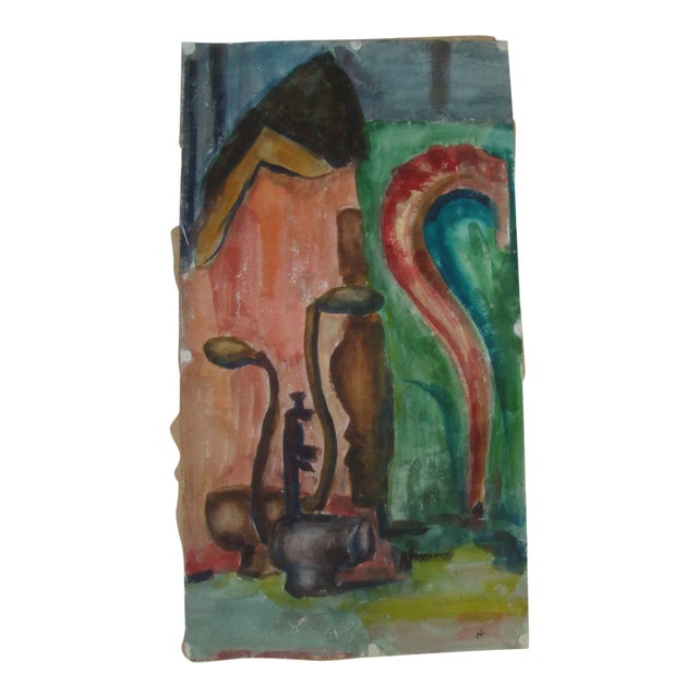 1950s Abstract Mid-Century Modern Painting For Sale