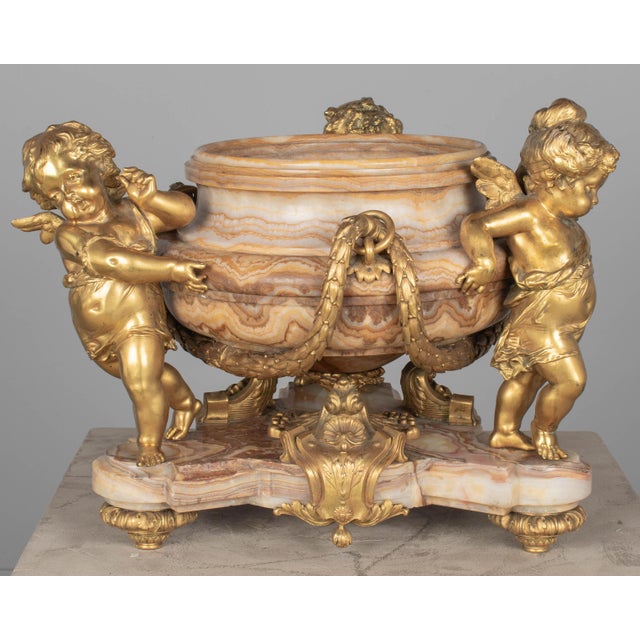 Beaux-Arts H. Journet & Cie 19th Century French Ormolu Bronze & Oynx Centerpiece For Sale - Image 3 of 16