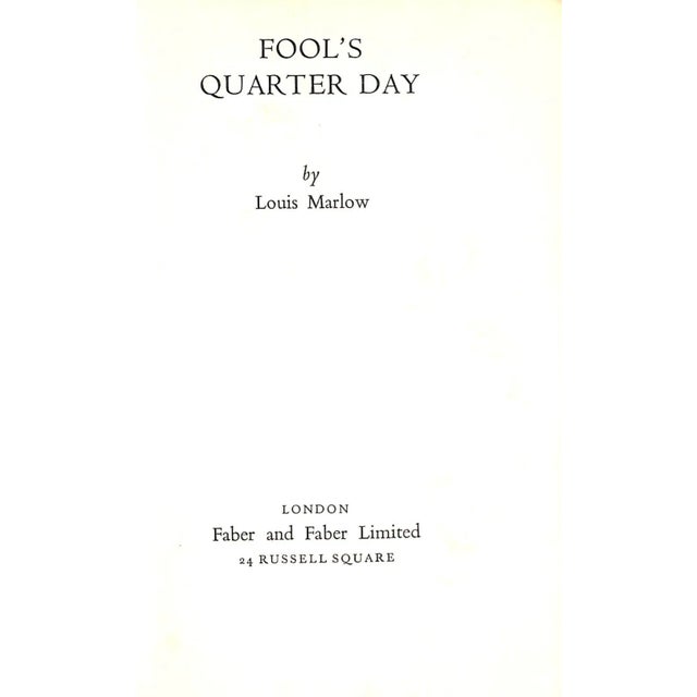 Traditional "Fool's Quarter Day" 1935 Marlow, Louis For Sale - Image 3 of 4