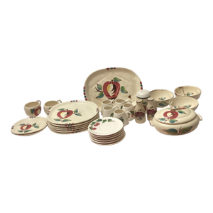 Vintage Purinton Slip Ware Hand Painted 16 Assorted Pieces