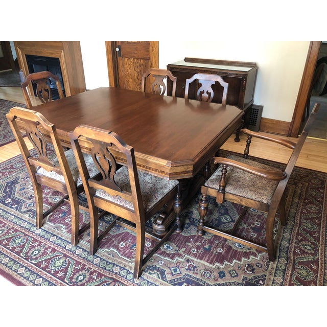 Pre 1924 Crocker Chair Company Walnut Dining Room Table Set Chairish