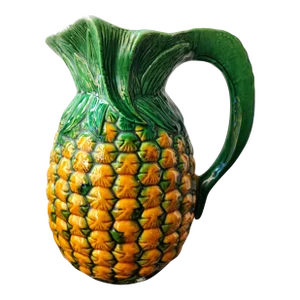 Early 20th Century Antique Minton Style Majolica Pineapple Pitcher