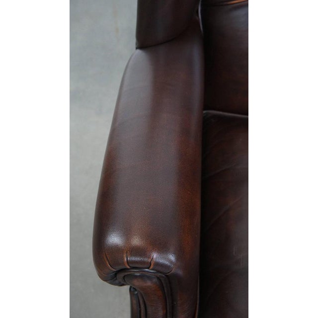English-Style Wing Chairs in Cowhide, Set of 2 For Sale - Image 7 of 17