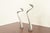 Mid-Century Modern Matthew Hilton Postmodern Aluminum Swan Candlesticks, Pair For Sale - Image 3 of 15