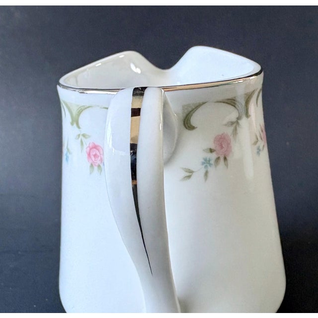 Vintage Creamer by Wyndham China in the Lizbeth 341 Pattern — Pink Roses — Retro Dinnerware For Sale In Miami - Image 6 of 9