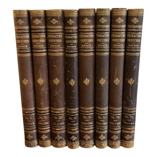 1st Ed Character Sketches of Romance Fiction and the Drama Books, 1892-1896 Volumes 1-8 For Sale
