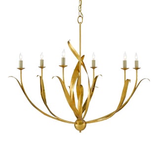 Currey & Company Menefee Gold Chandelier For Sale