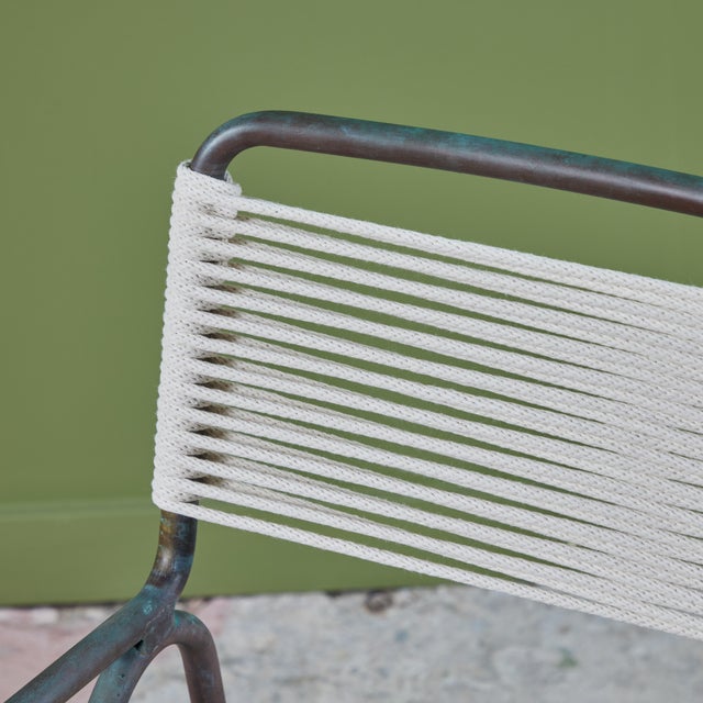 1950s Walter Lamb for Brown Jordan Bronze Patio Dining Armchair, Attributed For Sale - Image 12 of 12