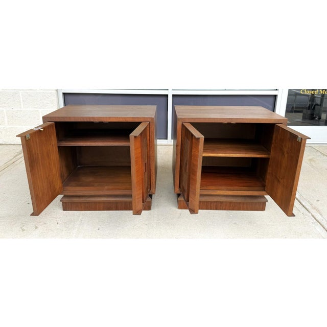 Pair of 1970s Brutalist-Inspired Nightstands For Sale - Image 4 of 17