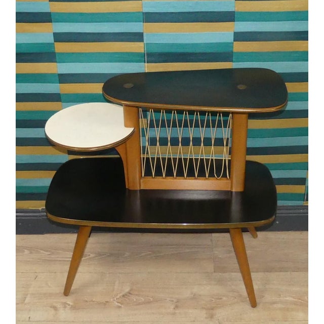 Large Tiered Flower Stand in Two-Tone Black, 1960s For Sale - Image 4 of 13