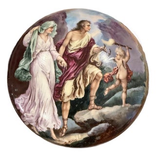 Large Antique T&v Limoges Hand-Painted Vanity Box With Classical Scene, Circa 1892–1907 For Sale