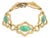 Oval 18k Yellow Gold Jade Link Bracelet For Sale