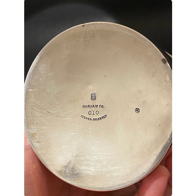 Metal 1950s Mid Century Modern Gorham Sterling Soldered Tea Caddy For Sale - Image 7 of 8