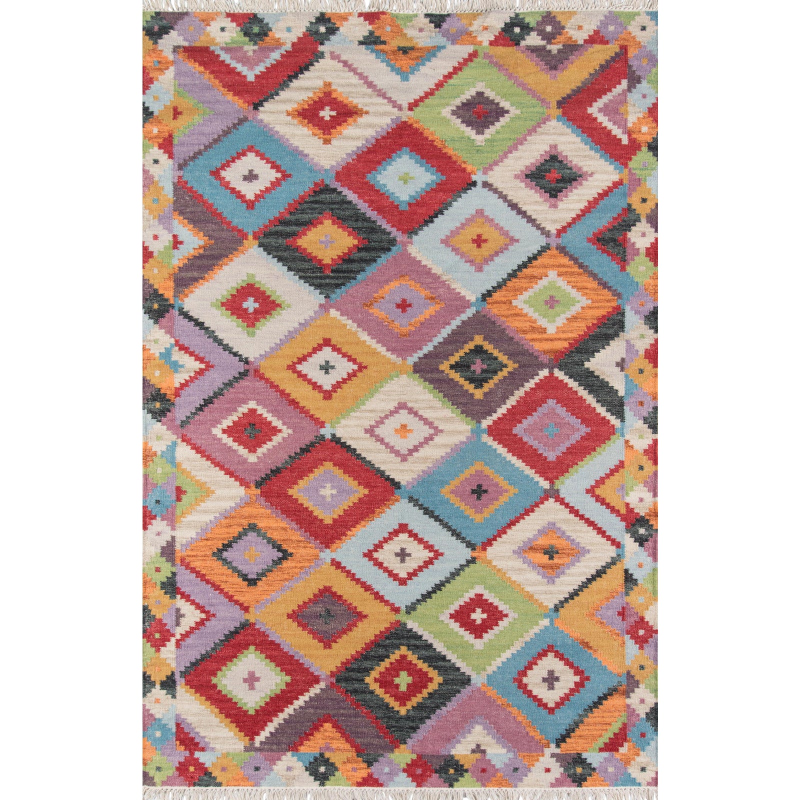 Momeni Caravan Hand Woven Multi Wool Area Rug 3'9" X 5'9" Chairish