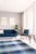 8x10 Sophisticated Elegant Blue Large Scale Plaid Geometric Flatweave Wool Rug For Sale In New York - Image 6 of 9