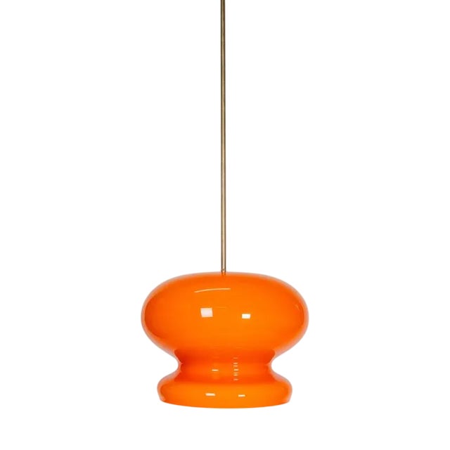 Vintage Orange Pendant, 1970s For Sale