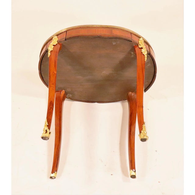 Circa 1900 French Louis XVI Style Occasional Table With Parquetry For Sale - Image 12 of 12