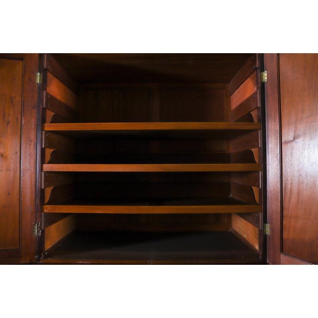Antique Edwardian Mahogany and Floral Marquetry Inlaid Wardrobe, 1890s For Sale - Image 9 of 15