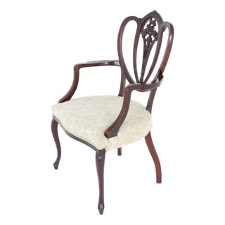 Hepplewhite Revival Mahogany Armchair with Seat Chair, 1890s For Sale