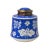 2020s Oriental Handmade Blue White Porcelain Metal Lid Container Urn For Sale - Image 5 of 5