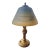 1920s Art Deco Reverse Painted Shade Original Gold Leaf Base Boudoir Lamp For Sale