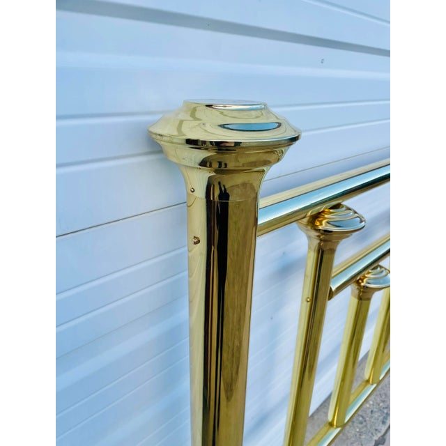 Brass Mid 20th Century Vintage Mid Century Modern Brass Headboard For Sale - Image 8 of 12