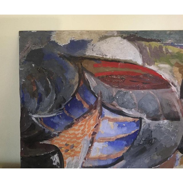 Ermete Lancini, Abstract Venice Biennial Artwork, 1954, Oil on Paper For Sale - Image 3 of 18