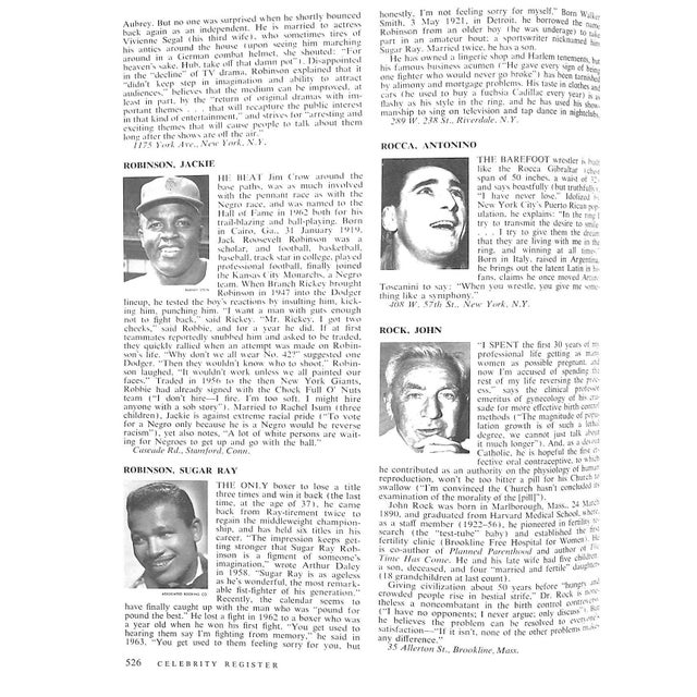 "Celebrity Register: An Irreverent Compendium of American Quotable Notables" 1963 Amory, Cleveland [Editor] For Sale In New York - Image 6 of 8