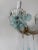 C 1930 Aqua Blue Murano Flowers & Drops Crystal Prisms Sconces One of a Kind For Sale - Image 6 of 11