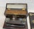 Wood Antique 19th Century Brass Wood English Inkwell Letter Pen Stand Writing Book For Sale - Image 7 of 14