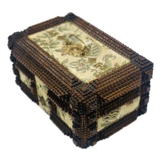 Antique Tramp Art Box For Sale