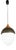 Italian Copper and Glass Pendant Lamp in Brown Metal by Bruno Gatta for Stilnovo, 1960s For Sale